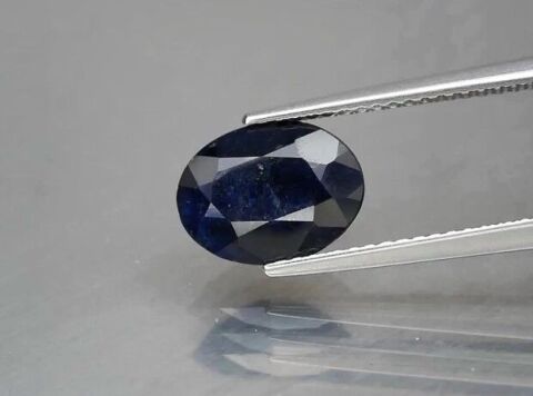 2.73ct 9.8x7.4mm Oval Deep Blue Sapphire Africa, Heated