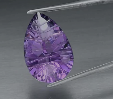 8.16ct 17.7x11.6mm VS Pear Natural Unheated Purple Amethyst, Uruguay