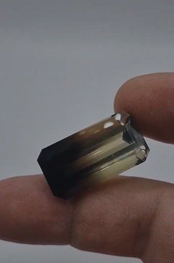 37.85ct 28.5x15.7mm Octagon Natural Bi-Color Smoky Quartz