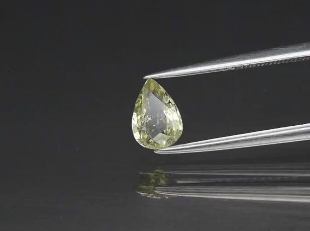 0.94ct 7.3x5mm Pear Natural Green Chrysoberyl, Madagascar