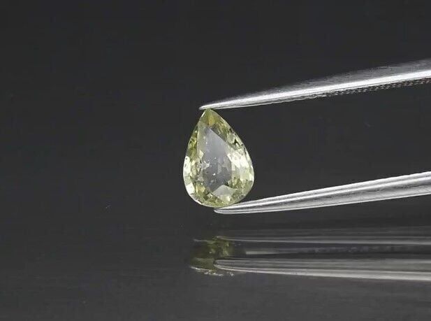 0.94ct 7.3x5mm Pear Natural Green Chrysoberyl, Madagascar