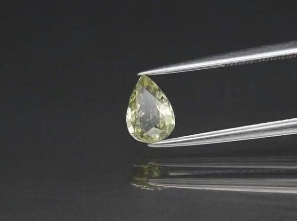 0.94ct 7.3x5mm Pear Natural Green Chrysoberyl, Madagascar