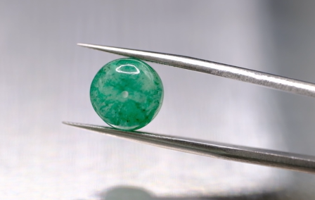 2.71ct 7.5x6mm Round Natural Emerald Drilled Beads