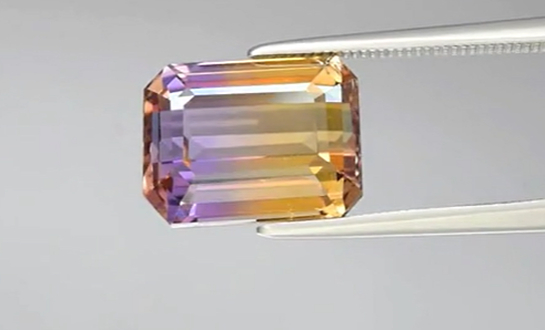 6.04ct 12x9.2mm VS Octagon Natural Untreated Yellow & Purple Ametrine, Brazil