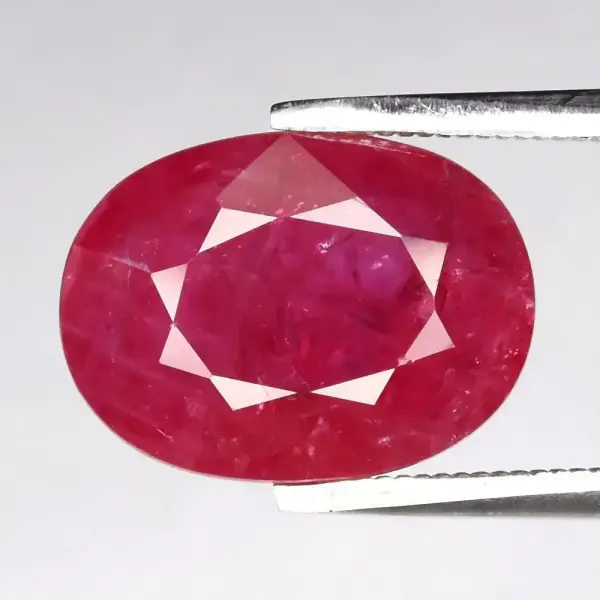 4.49ct 12x9mm Oval Natural Pinkish Red Ruby - Heated, Africa Gemstone