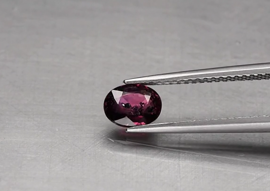 0.98ct 6.3x5mm Oval Pinkish Purple Sapphire Unheated Songea, Tanzania