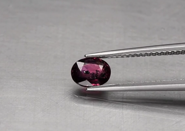 0.98ct 6.3x5mm Oval Pinkish Purple Sapphire Unheated Songea, Tanzania