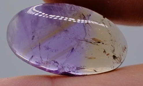 24.37ct 27.2x15.9mm Oval Cabachon Natural Ametrine