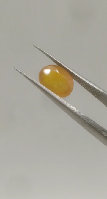 3.70ct 8.2x6.8mm Oval Yellow Natural Sapphire