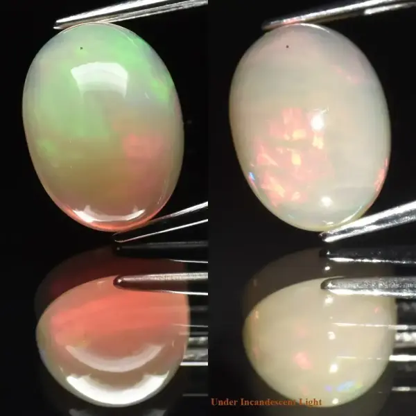 3.98ct 13.5x10mm Oval Cabochon Natural Play-of-Color Crystal Opal, Gemstone