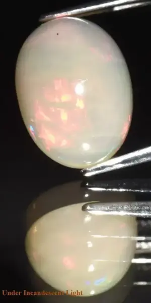 3.98ct 13.5x10mm Oval Cabochon Natural Play-of-Color Crystal Opal, Gemstone