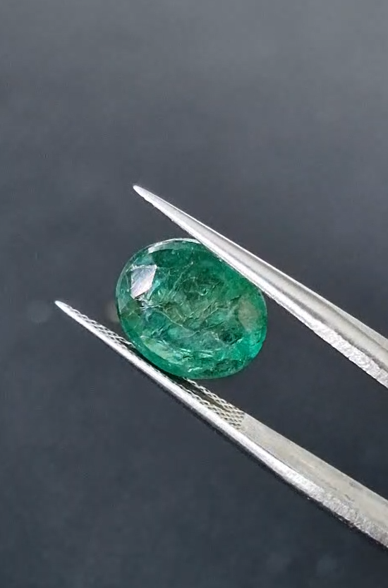 IGSL Sertifikalı - 3.73ct 11x9.6mm Oval Natural Emerald - Zambia