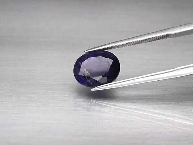 2.96ct 10.3x8mm Oval Natural Bluish Violet Iolite, Namibia
