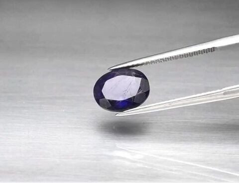 2.48ct 9.7x7.6mm Oval Natural Bluish Violet Iolite, Namibia