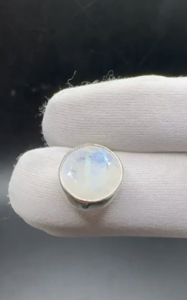 3.14gr Natural Aytaşı 925 Ayar Gümüş Kolye Ucu