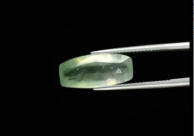 6.79ct 17.6x8mm Long Cushion Natural Green Prehnite, Africa