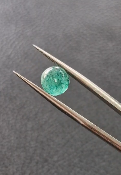 3.39ct 8 1x6.4mm Round Natural Emerald Drilled Beads