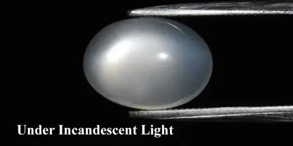 3.26ct Oval Cabochon Natural White Cat's Eye Moonstone - Africa Gemstone