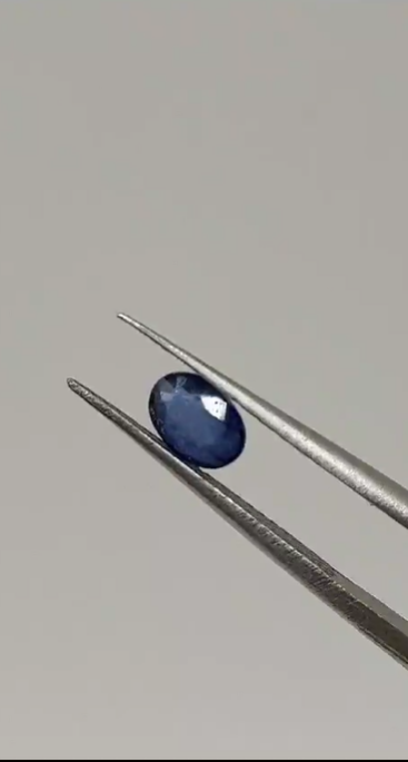 0.80ct 6x4.2mm Oval Natural Sapphire Heated