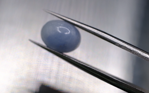 3.76ct 9.9x7.6mm Oval Cabachon Natural Unheated Sapphire