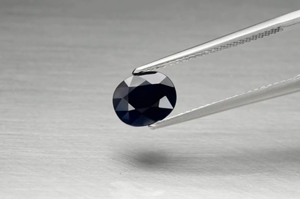 1.64ct 8x6.7mm Oval Deep Blue Sapphire Ethiopia, Heated