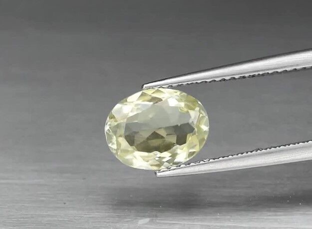 1.77ct 8.2x7mm Oval Natural Green Sillimanite Africa