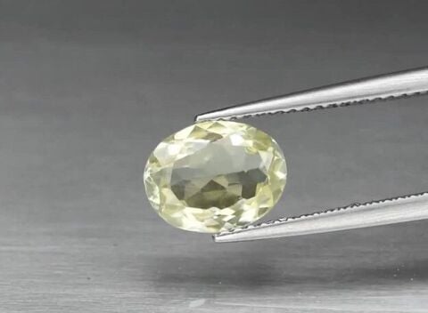 1.77ct 8.2x7mm Oval Natural Green Sillimanite Africa