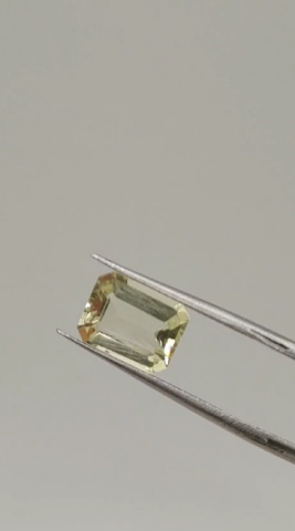 2.63ct 10.3x8mm Emerald Cut  Natural Yellow Orthoclase Feldspar Madagascar