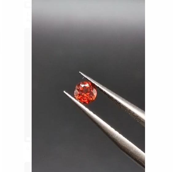 0.33ct 4mm Round Natural Garnet