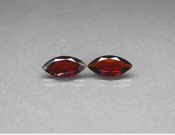 3.48ct t.w  Pair 2pcsMarquise Natural Red Almandine Garnet, Africa