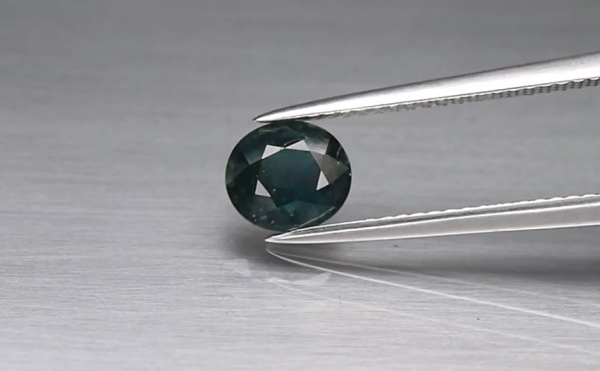 1.19ct 6.7x6mm Oval Bluish Green Sapphire Australia, Heated