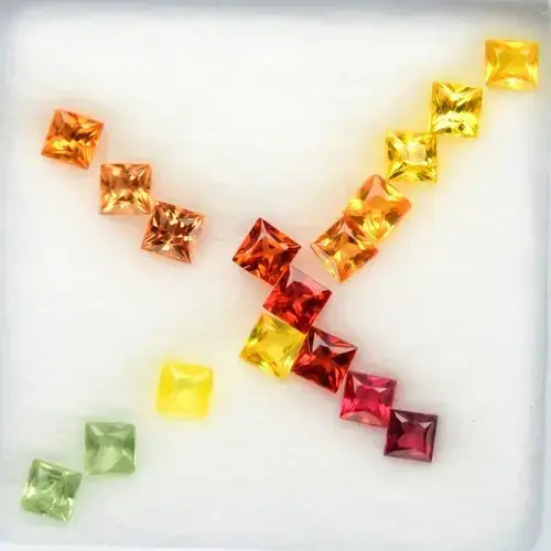 1.27ct 11pcs Lot Round Brilliant Multi Color Sapphire - Songea Gems