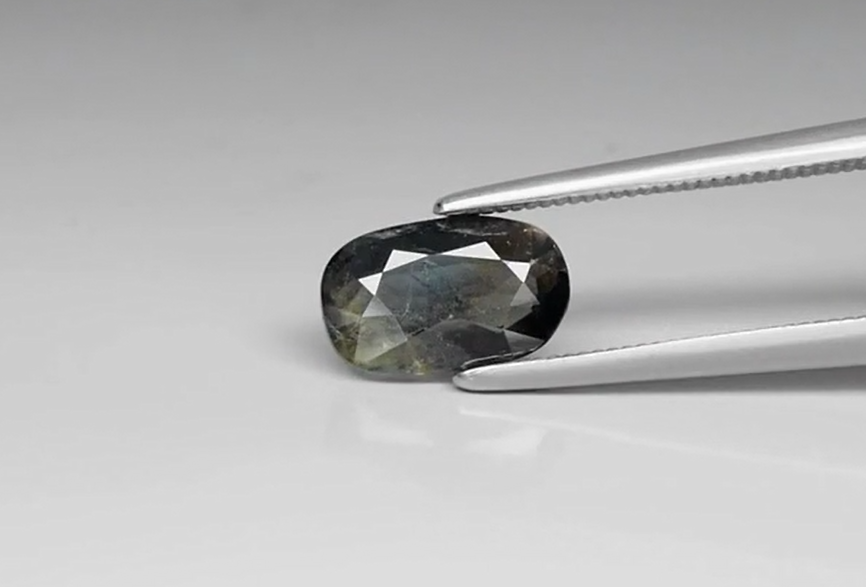 1.41ct 8.5x5.3mm Oval Bluish Green Sapphire Unheated Madagascar