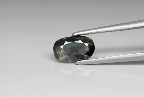 1.41ct 8.5x5.3mm Oval Bluish Green Sapphire Unheated Madagascar