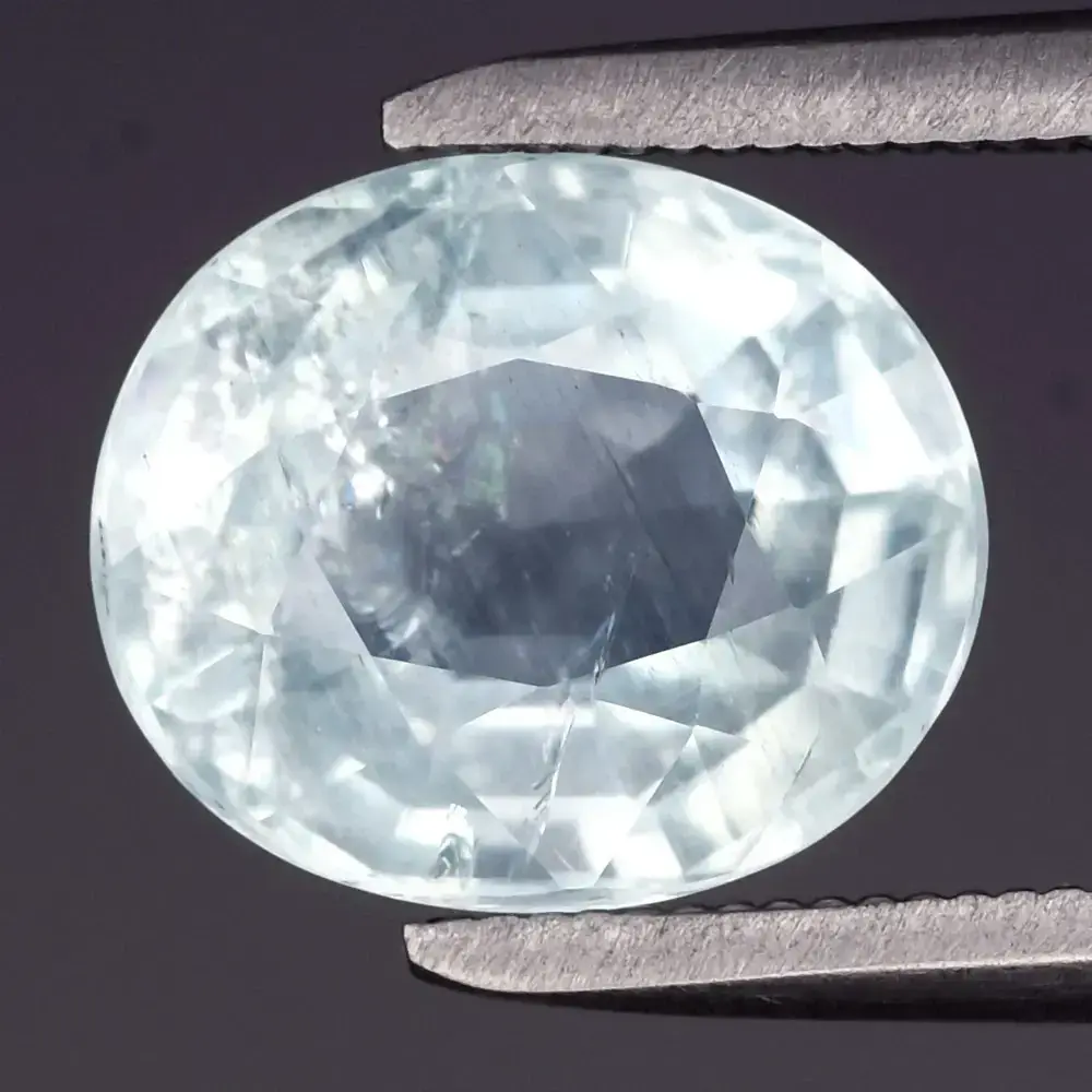 2.74ct 9.5x8mm Oval Natural Light Blue Aquamarine - Unheated, Africa Gemstone