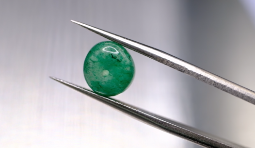 4.05ct 8.4x6.6mm Round Natural Emerald Drilled Beads