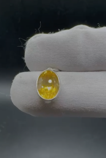 2.37gr Natural Citrin 925 Ayar Gümüş Kolye Ucu