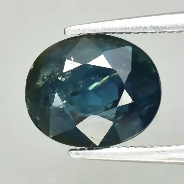 2.55ct Oval Natural Greenish Blue Sapphire - Unheated, Madagascar Gemstone