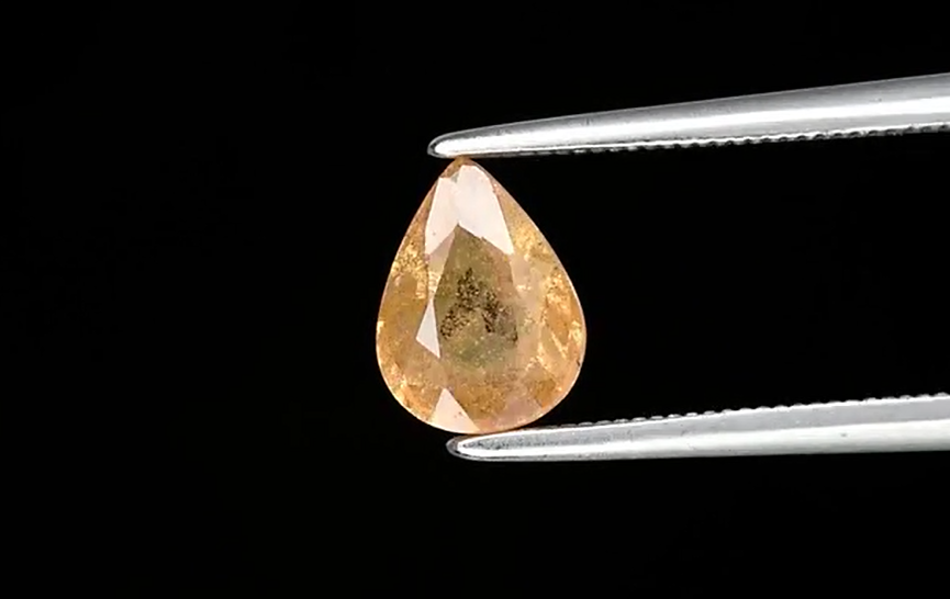 1.47ct 7.8x6mm Pear Yellow Sapphire Gemstone, Madagascar