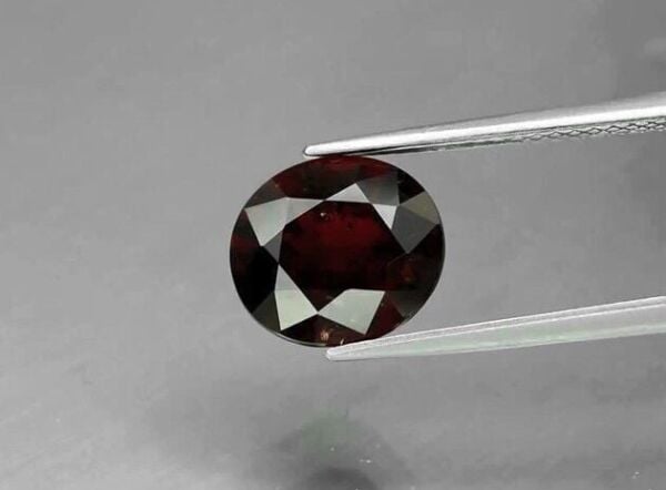 3.52ct 9.6x8.5mm Oval Natural Orangish Red Garnet, Tanzania