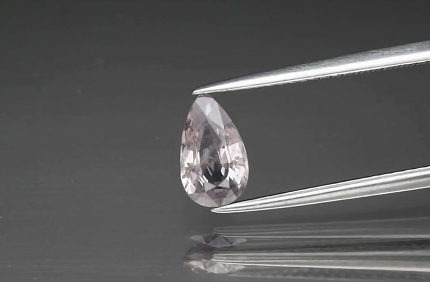 1.11ct 8.3x5mm Pear Pinkish Green Sapphire Madagascar, Heated