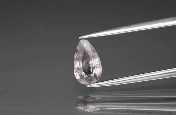 1.11ct 8.3x5mm Pear Pinkish Green Sapphire Madagascar, Heated