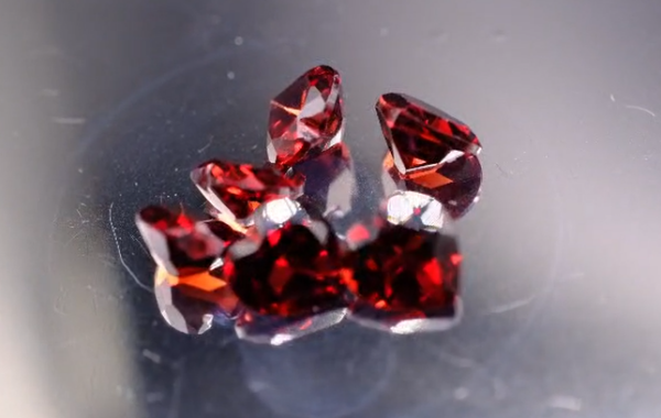 5.76ct/6Pcs  6 mm. Heart Natural Red Garnet ,Mozambique