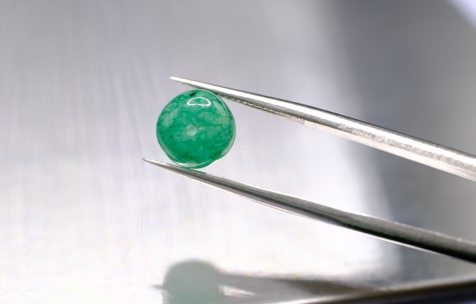 4.24ct 8.5x7.2mm Round Natural Emerald Drilled Beads