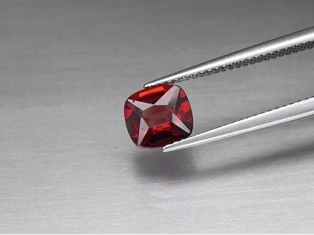 1.90ct 7.4x6.8mm Cushion Natural Pinkish Orange Garnet, Africa