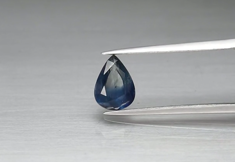 1.21ct 7.7x5.8mm Pear Green-Blue Sapphire Africa, Heated