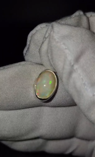 1.75gr Natural Ethiopia Opal 925 Ayar Gümüş Kolye Ucu