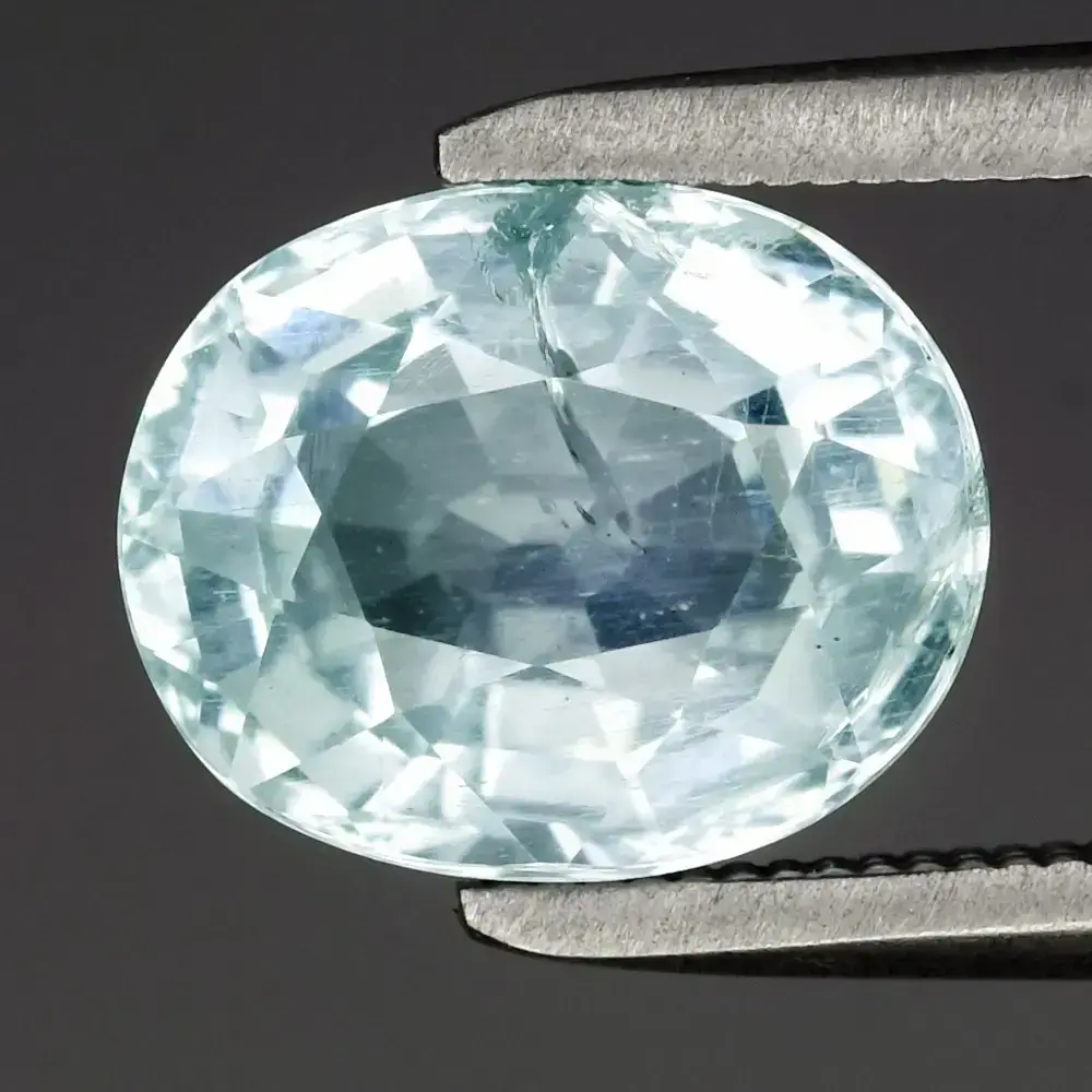 2.34ct 9.3x7.5mm Oval Natural Light Blue Aquamarine - Unheated, Africa Gem