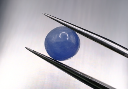 2.94ct 7.65mm Round Cabachon Natural Unheated Sapphire