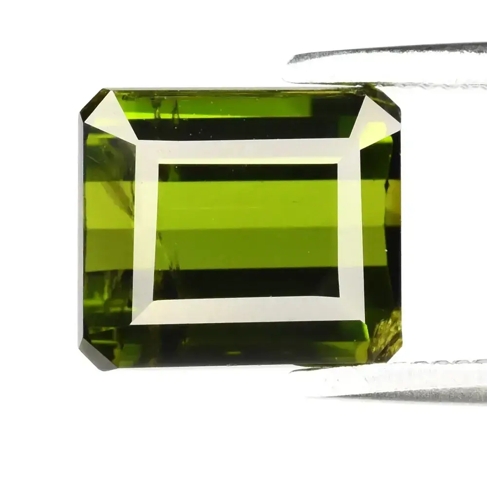 2.24ct 7.8x6.7mm Octagon Natural Green Tourmaline - Unheated, Africa Gemstone